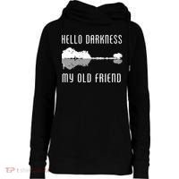 Hello Darkness My Old Friend Womens Funnel Neck Pullover Hood thumb 0