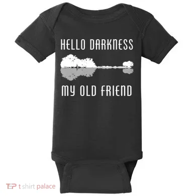 Hello Darkness My Old Friend Baby Bodysuit