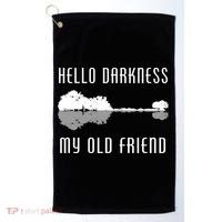 Hello Darkness My Old Friend Golf Towel thumb 0