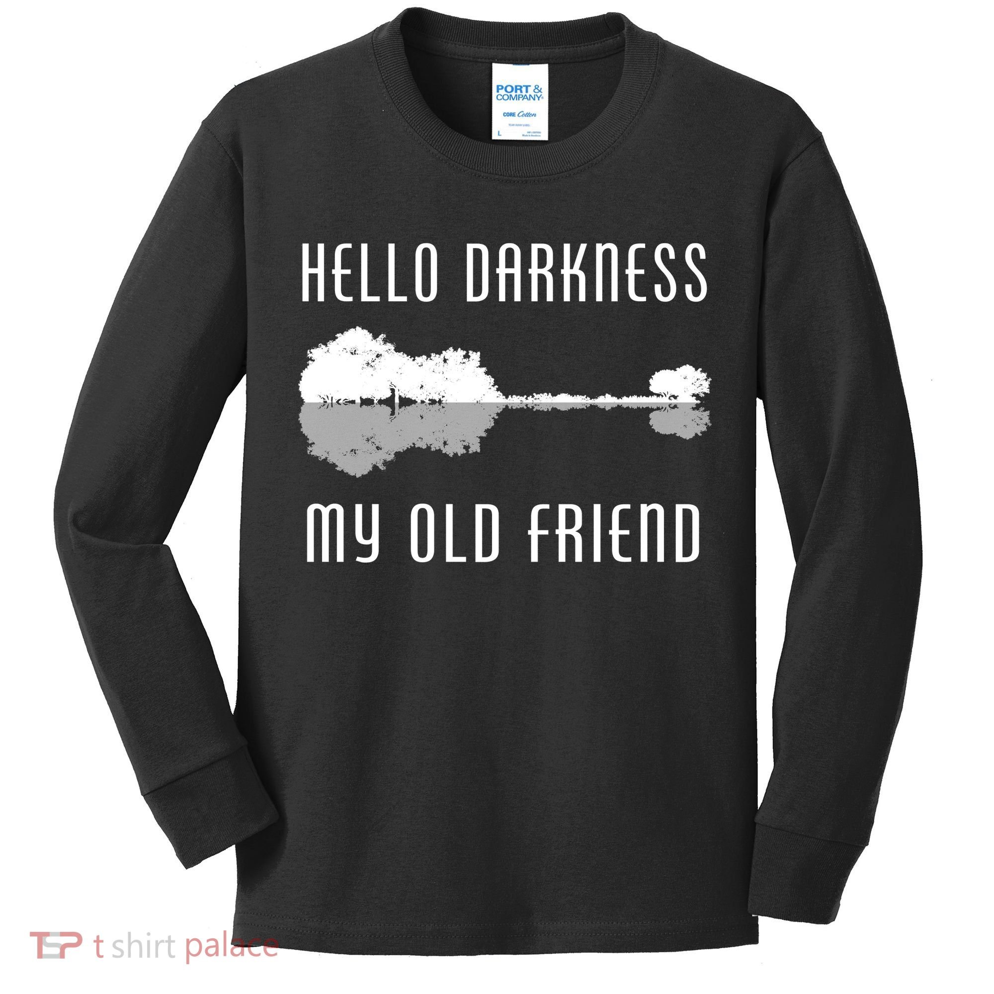 Hello Darkness My Old Friend Kids Long Sleeve Shirt