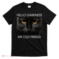 Hello Darkness My Old Friend Cat T-Shirt thumb 0