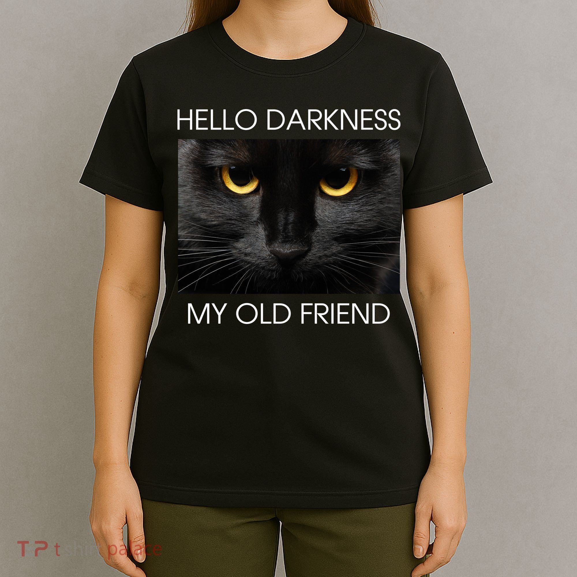 Hello Darkness My Old Friend Cat T-Shirt