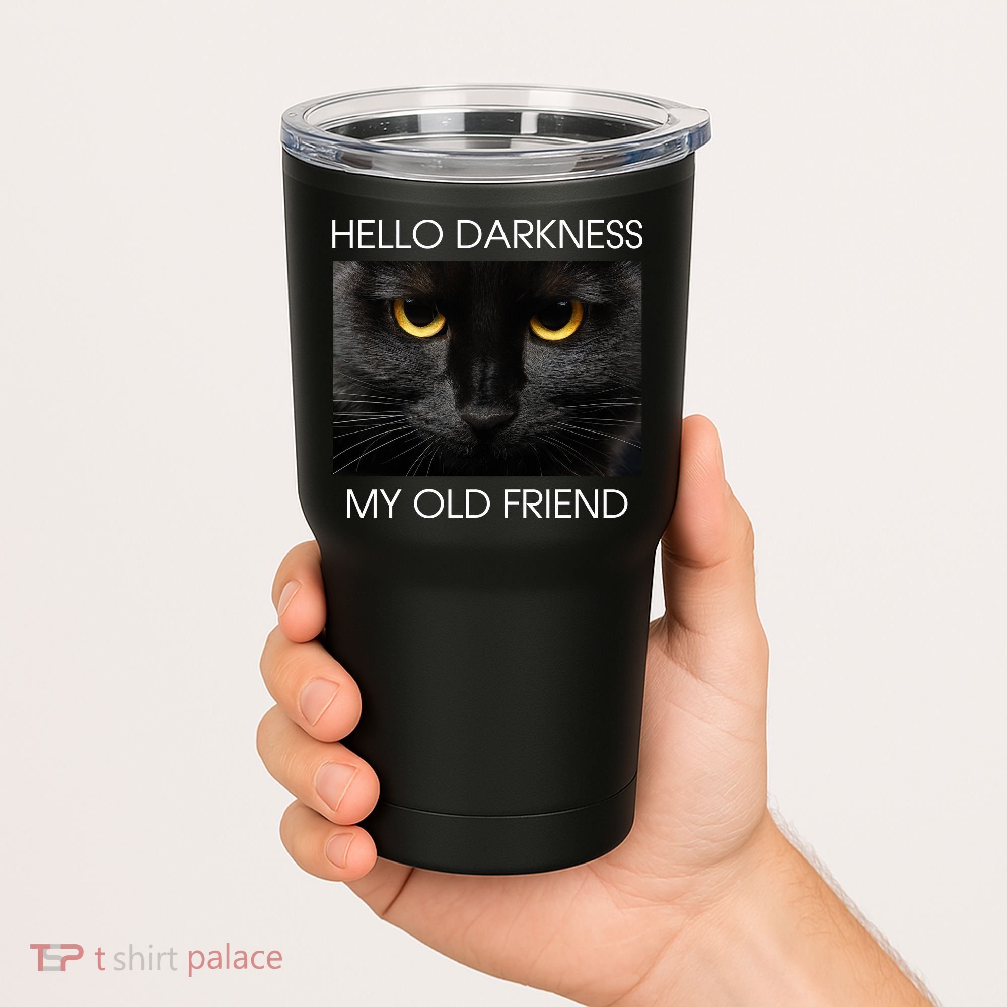 Hello Darkness My Old Friend Cat Tumbler