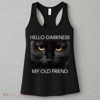 Hello Darkness My Old Friend Cat Women's Tank Top thumb 3