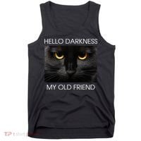 Hello Darkness My Old Friend Cat Tank Top thumb 0