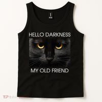 Hello Darkness My Old Friend Cat Tank Top thumb 2