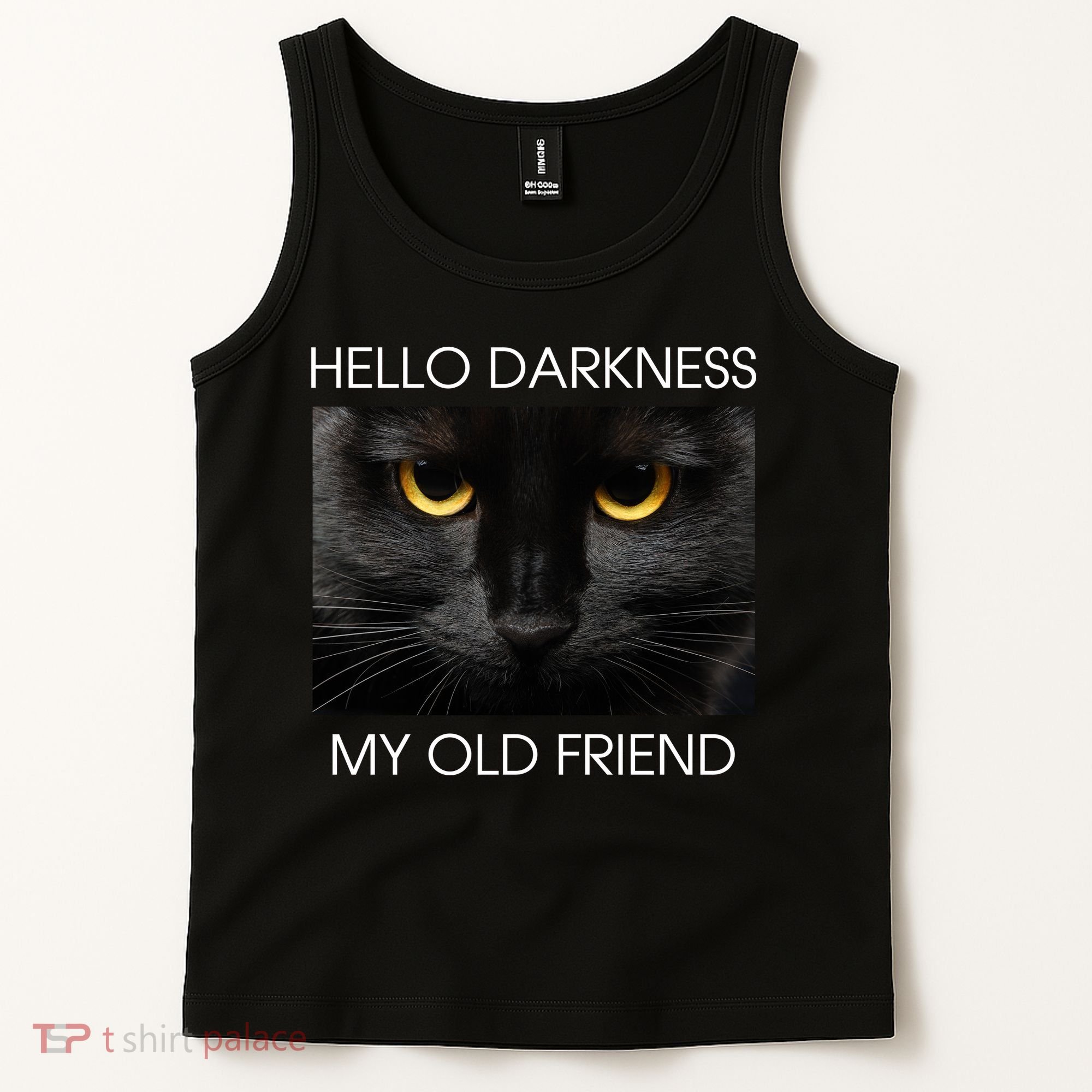 Hello Darkness My Old Friend Cat Tank Top