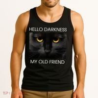 Hello Darkness My Old Friend Cat Tank Top thumb 3