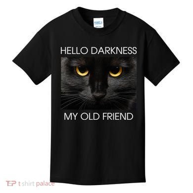 Hello Darkness My Old Friend Cat Kids T-Shirt