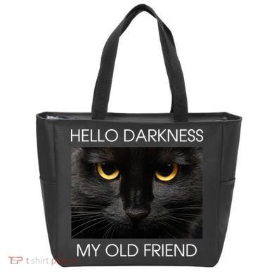 Hello Darkness My Old Friend Cat Tote Bag