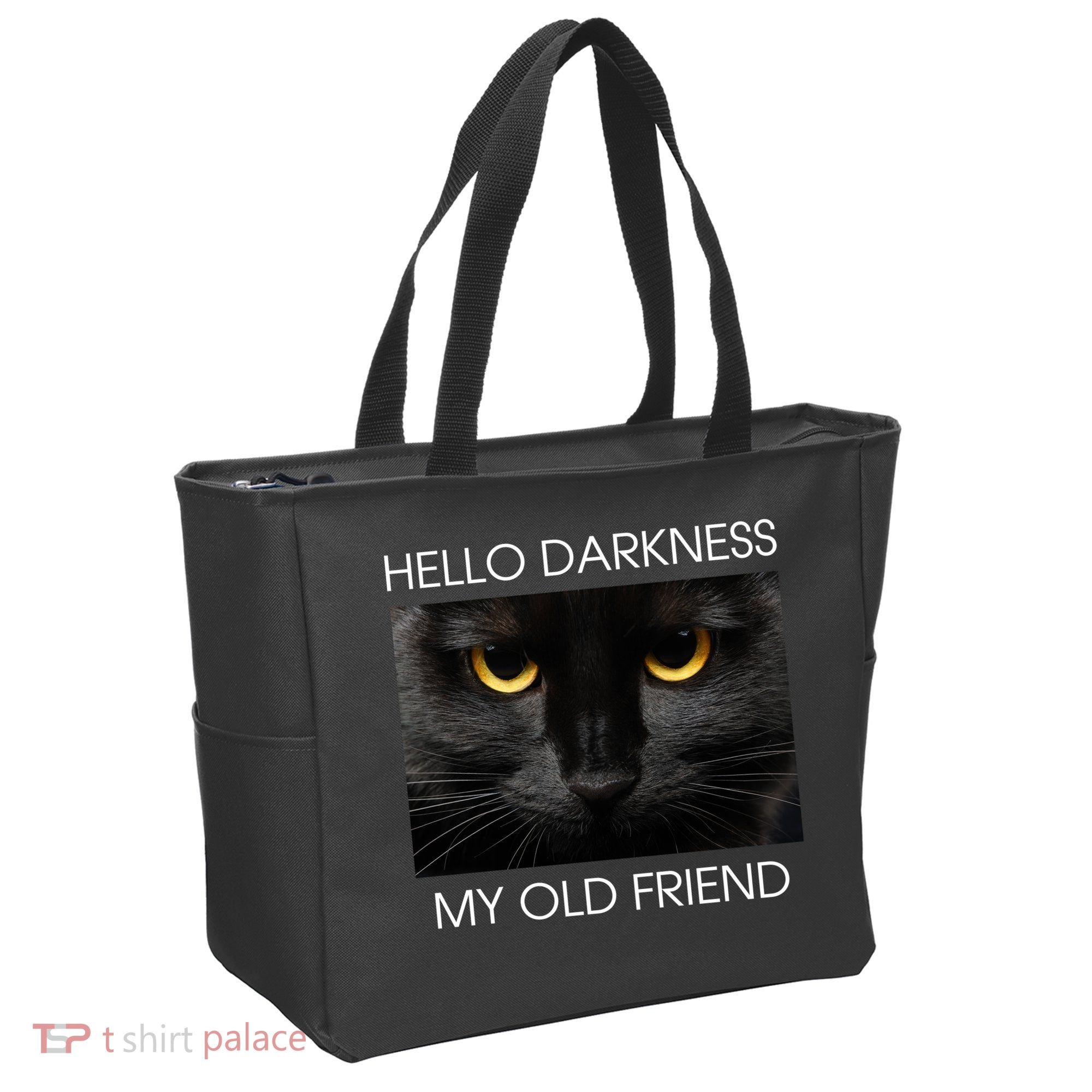 Hello Darkness My Old Friend Cat Tote Bag