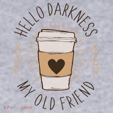 Hello Darkness My Old Friend Coffee Lover Women's Racerback Cropped Tank