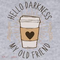 Hello Darkness My Old Friend Coffee Lover Women's Racerback Cropped Tank thumb 2