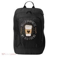 Hello Darkness My Old Friend Coffee Lover City Backpack thumb 0