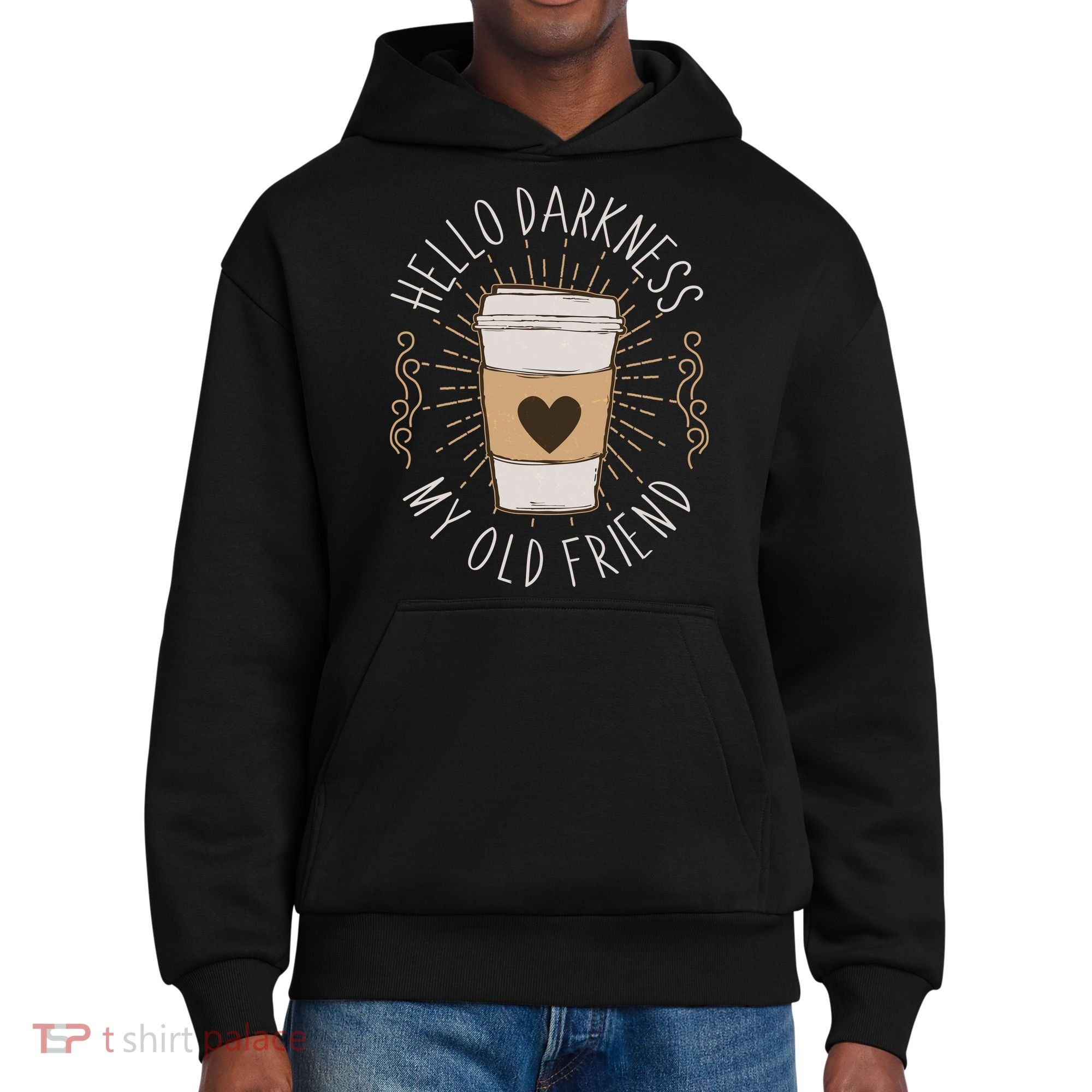Hello Darkness My Old Friend Coffee Lover District V.I.T. Heavyweight Hoodie