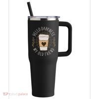 Hello Darkness My Old Friend Coffee Lover 40oz Vacuum Insulated Stainless Steel Travel Tumbler thumb 0
