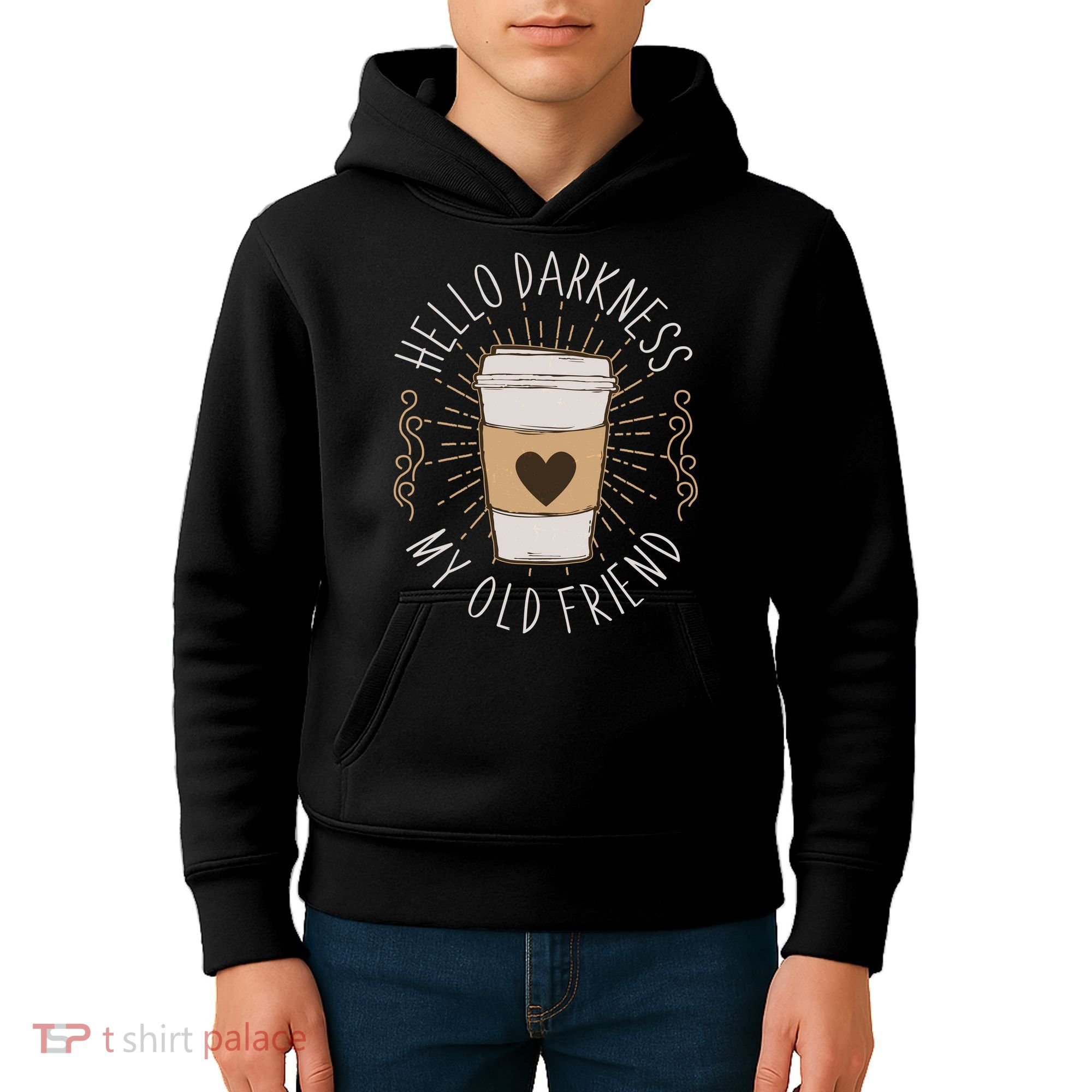 Hello Darkness My Old Friend Coffee Lover Kids Hoodie