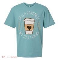 Hello Darkness My Old Friend Coffee Lover Sueded Cloud Jersey T-Shirt thumb 0