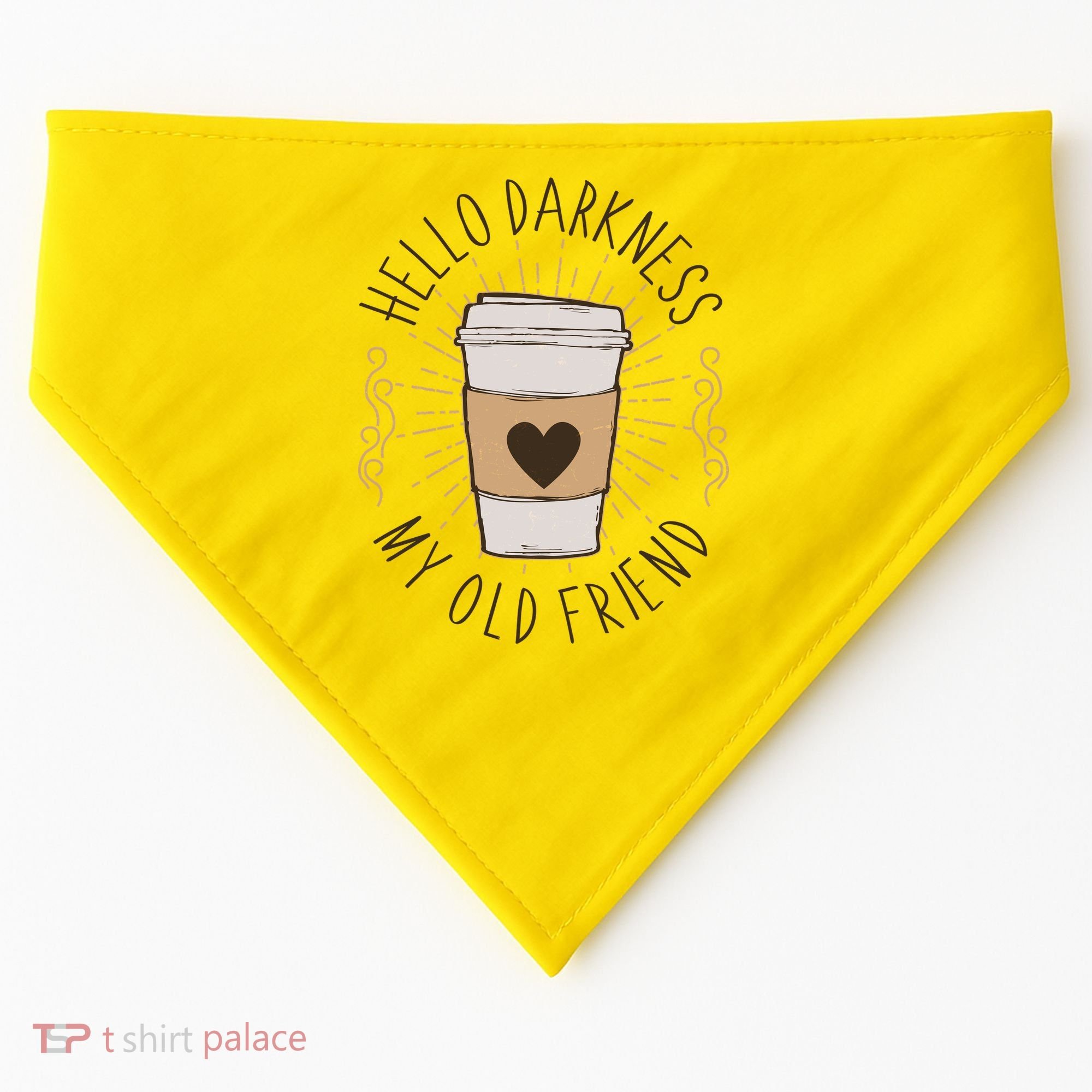Hello Darkness My Old Friend Coffee Lover USA-Made Doggie Bandana