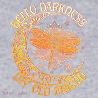 Hello Darkness My Old Friend Dragonfly Moon Women's Racerback Cropped Tank thumb 2