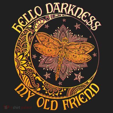 Hello Darkness My Old Friend Dragonfly Moon 11oz C Handle Ceramic Mug