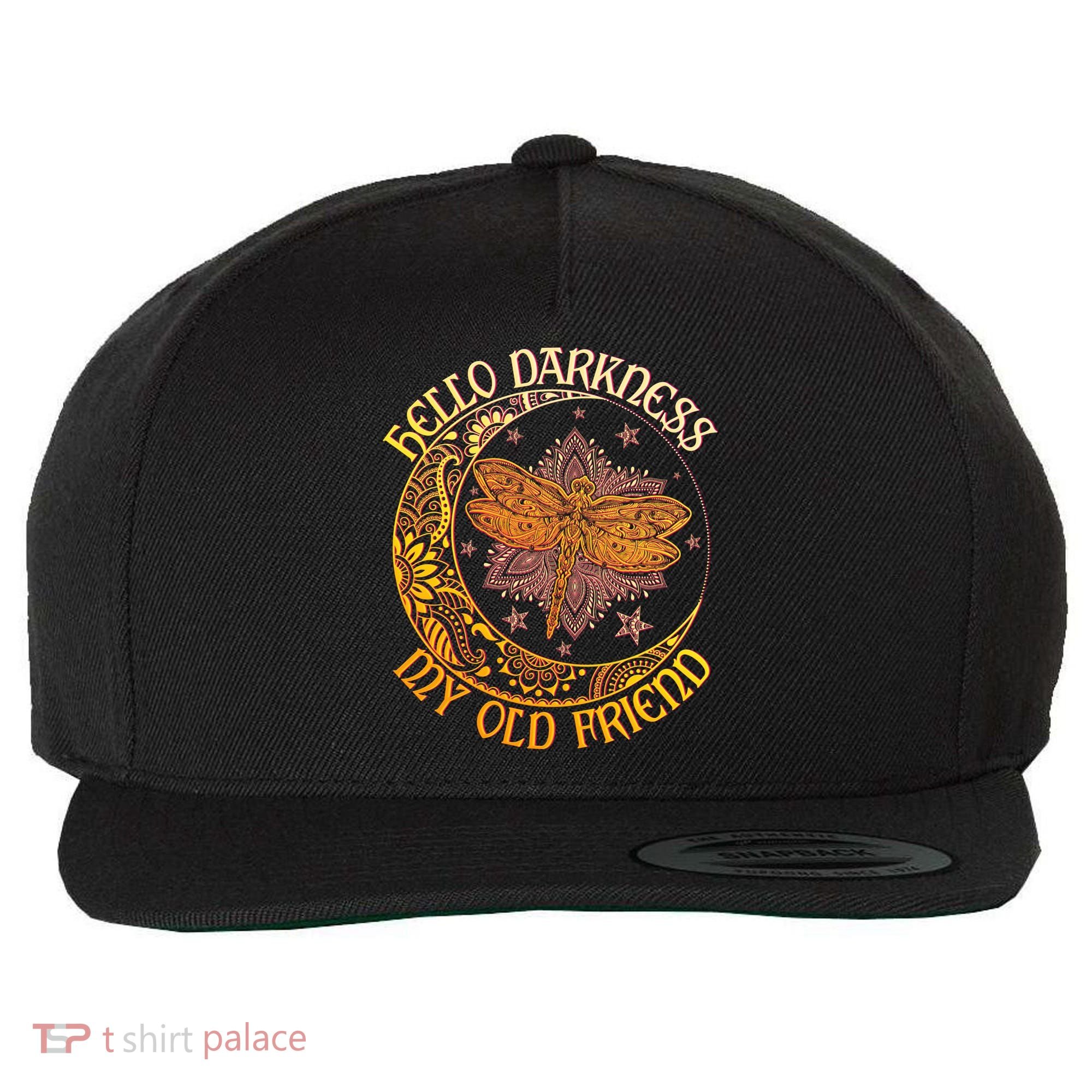 Hello Darkness My Old Friend Dragonfly Moon Wool Snapback Cap
