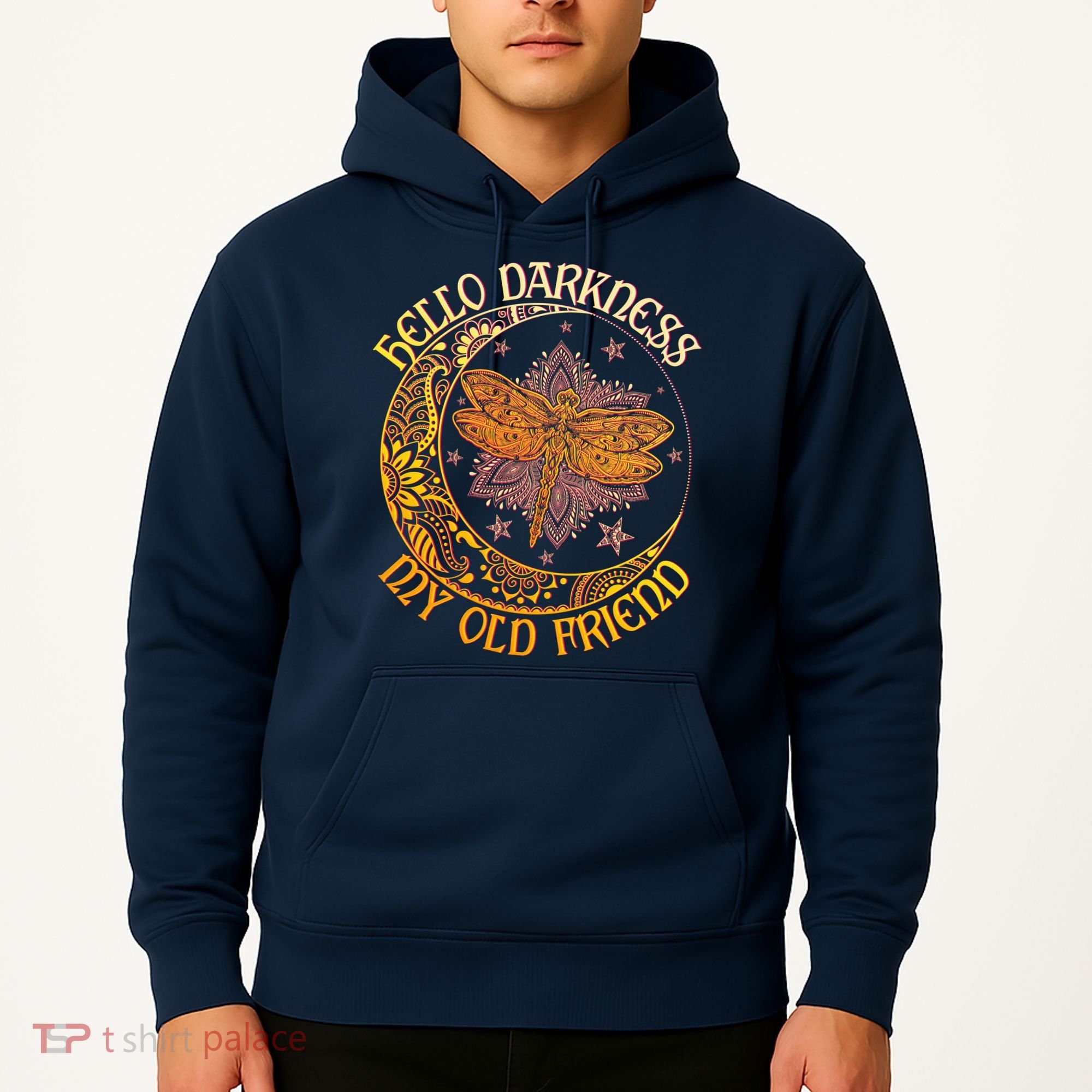 Hello Darkness My Old Friend Dragonfly Moon Hoodie