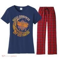 Hello Darkness My Old Friend Dragonfly Moon Women's Flannel Pajama Set thumb 0