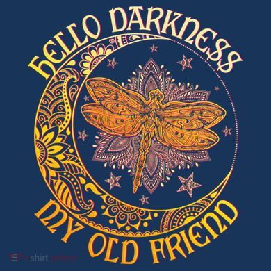 Hello Darkness My Old Friend Dragonfly Moon Tall Long Sleeve Shirt