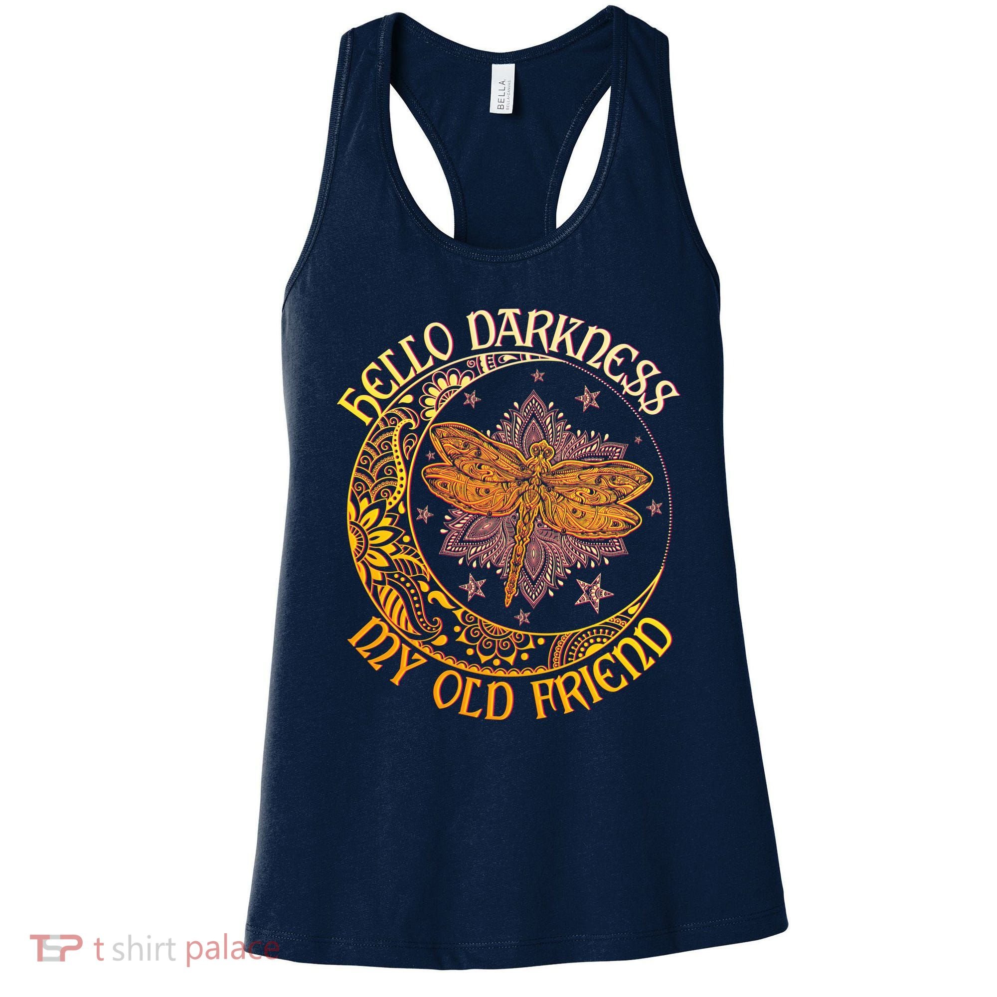 Hello Darkness My Old Friend Dragonfly Moon Women's Tank Top