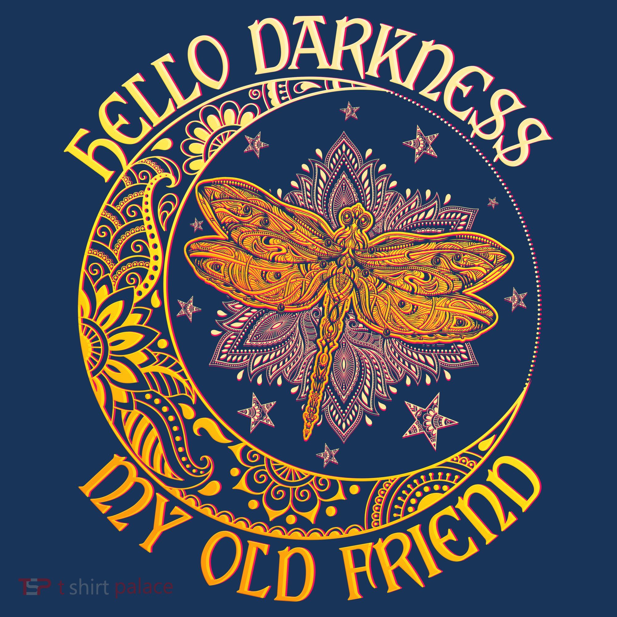 Hello Darkness My Old Friend Dragonfly Moon Women's Tank Top