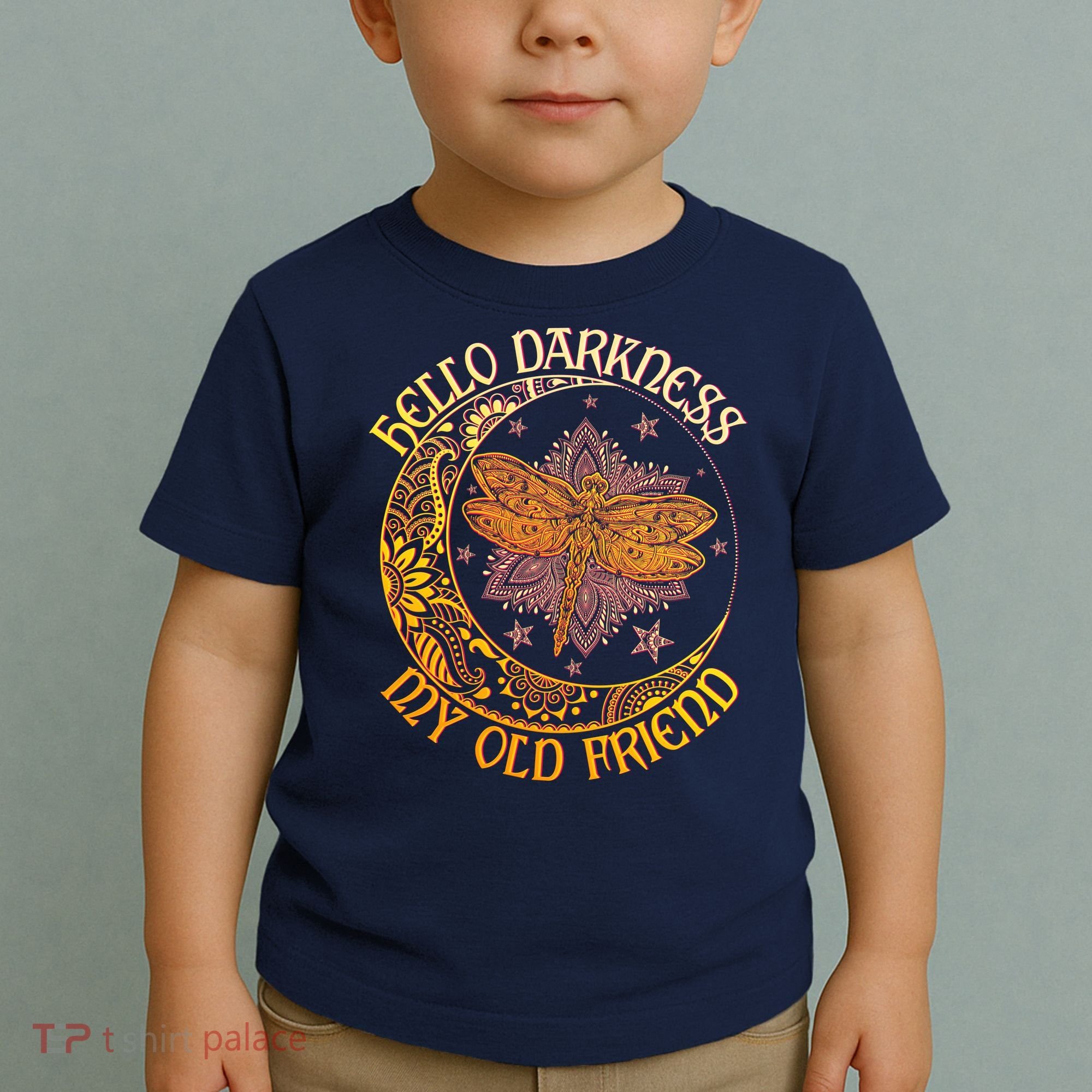 Hello Darkness My Old Friend Dragonfly Moon Toddler T-Shirt