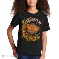 Hello Darkness My Old Friend Dragonfly Moon Kids T-Shirt thumb 2