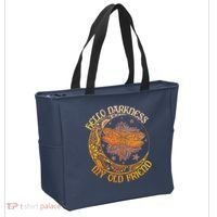 Hello Darkness My Old Friend Dragonfly Moon Tote Bag thumb 2