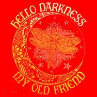 Hello Darkness My Old Friend Dragonfly Moon Santa Hat thumb 1