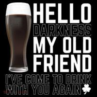 Hello Darkness My Old Friend Funny Drinking Stripe Pom Pom Beanie thumb 2