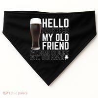 Hello Darkness My Old Friend Funny Drinking USA-Made Doggie Bandana thumb 0