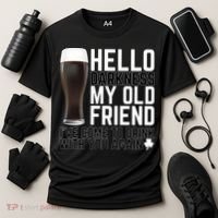 Hello Darkness My Old Friend Funny Drinking Cooling Performance Crew T-Shirt thumb 3