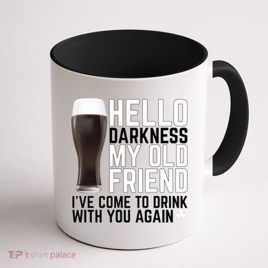 Hello Darkness My Old Friend Funny Drinking Coffee Mug back