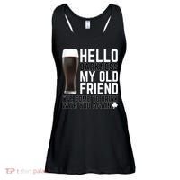Hello Darkness My Old Friend Funny Drinking Ladies Essential Flowy Tank thumb 0