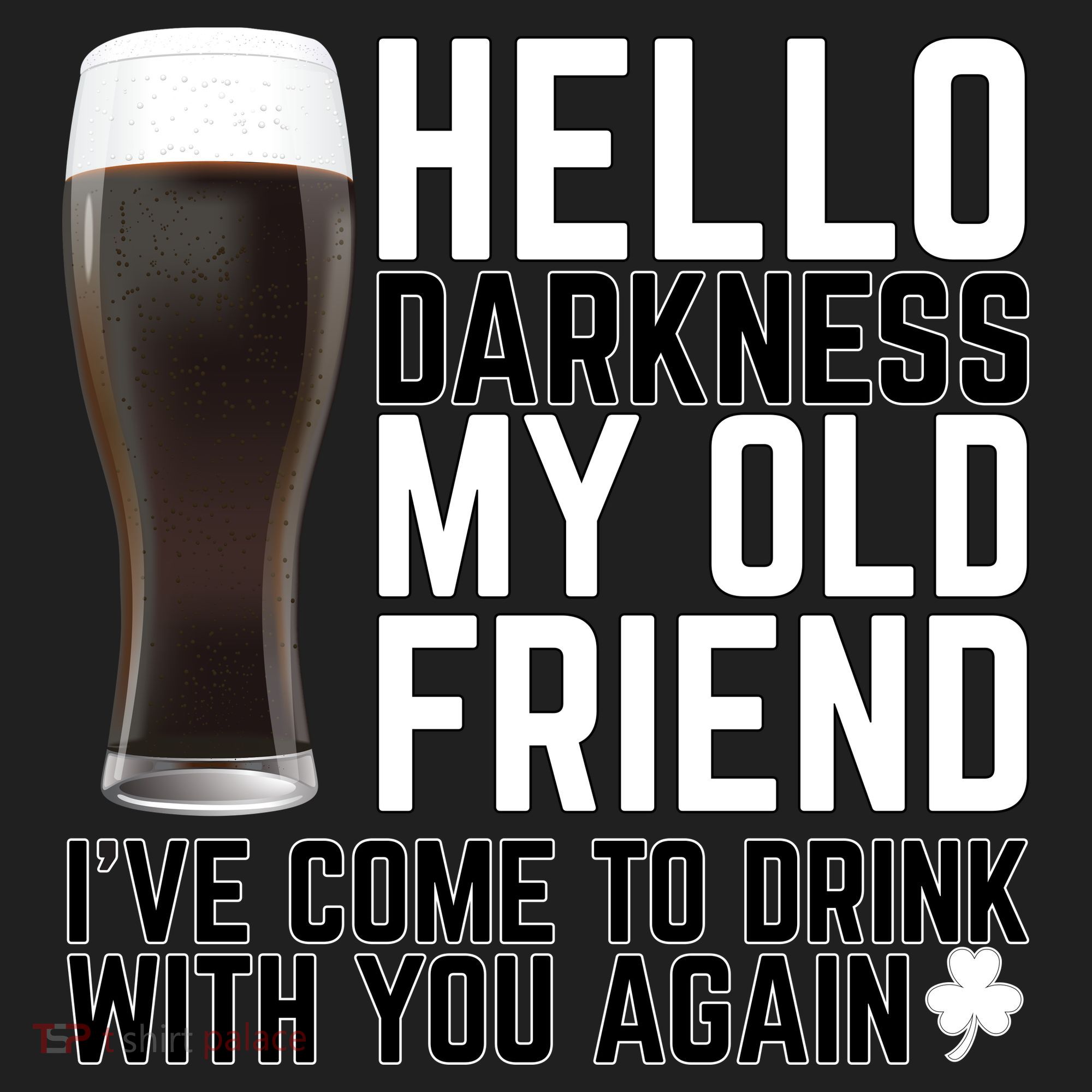 Hello Darkness My Old Friend Funny Drinking Plastic Christmas Ball Ornament