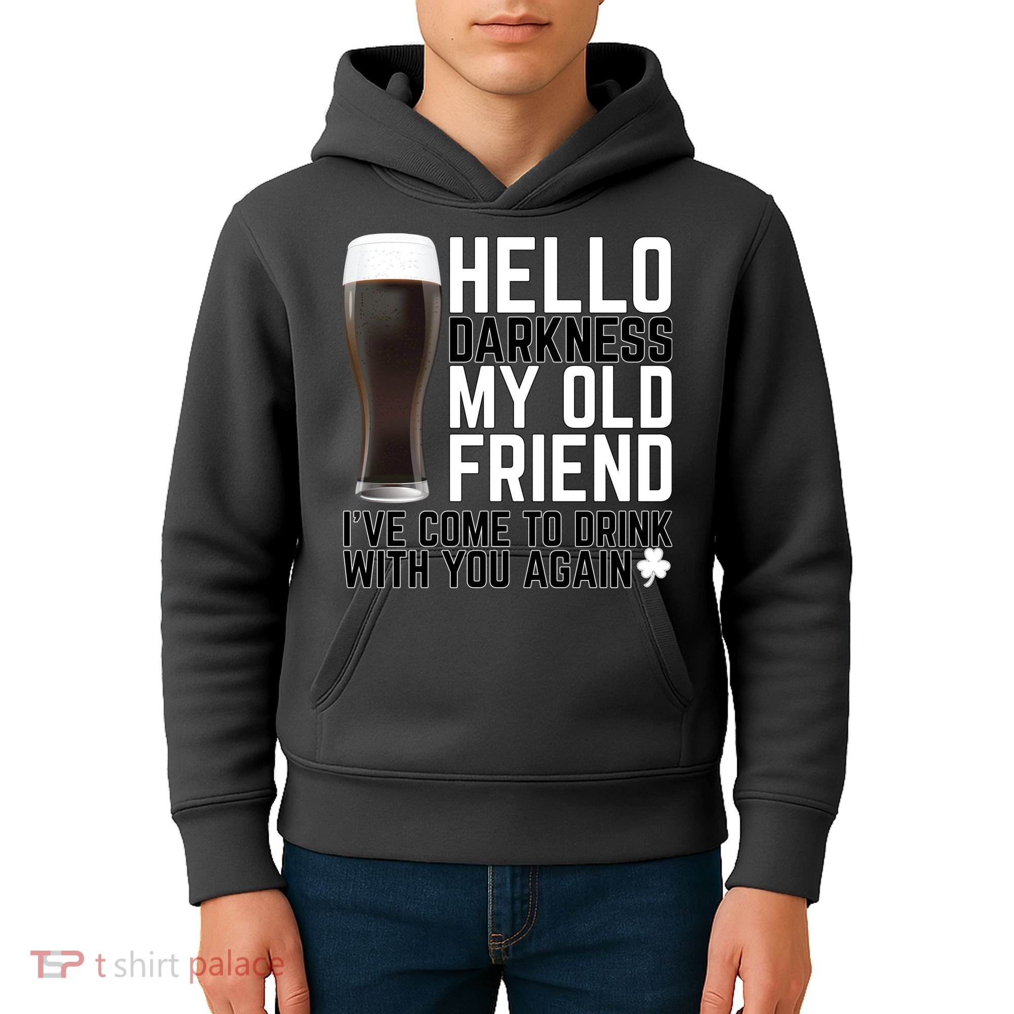 Hello Darkness My Old Friend Funny Drinking Kids Hoodie