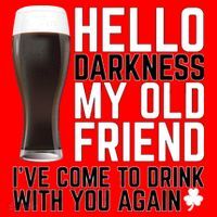 Hello Darkness My Old Friend Funny Drinking Santa Hat thumb 1
