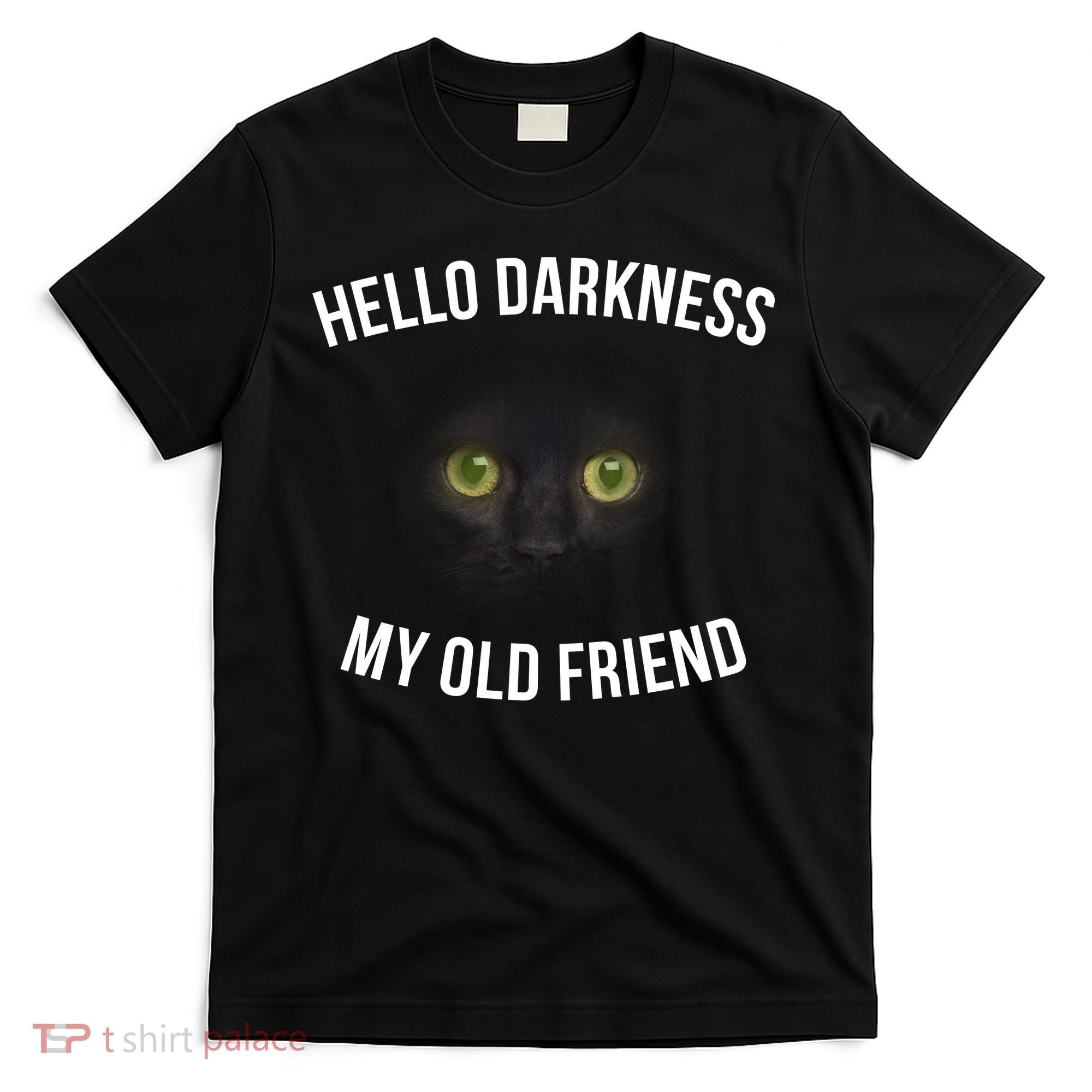 Hello Darkness My Old Friend Scary Cat T-Shirt