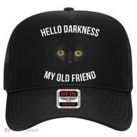 Hello Darkness My Old Friend Scary Cat Hat thumb 0