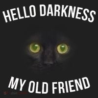 Hello Darkness My Old Friend Scary Cat Hat thumb 2