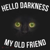 Hello Darkness My Old Friend Scary Cat Visor thumb 3