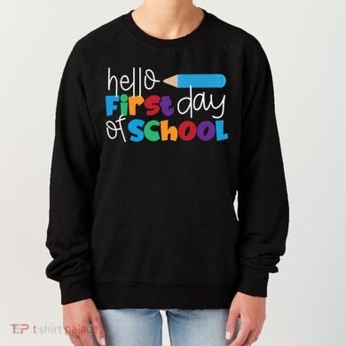Hello First Day of School Cute Pencil Women's Sweatshirt