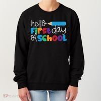 Hello First Day of School Cute Pencil Women's Sweatshirt thumb 0