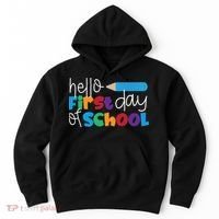 Hello First Day of School Cute Pencil Hoodie thumb 0